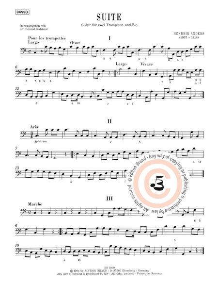 Hendrik Anders<br>Suite C-Dur für 2 Naturtrompeten und Orgel (Klavier) – Bild 4