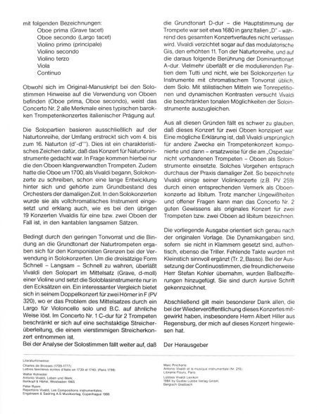 Antonio Vivaldi<br>Concerto Nr. II in D-Dur für 2 (Natur-)Trompeten und Streicher – Bild 3