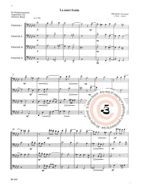 Orlando die Lasso<br>3 Posaunenquartette – Bild 3