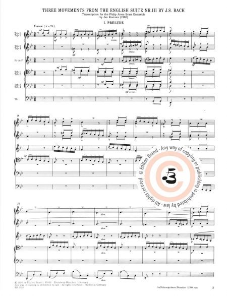 Johann Sebastian Bach<br>Englische Suite Nr. 3 g-Moll BWV 808 – Bild 3