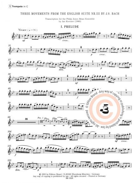 Johann Sebastian Bach<br>Englische Suite Nr. 3 g-Moll BWV 808 – Bild 4
