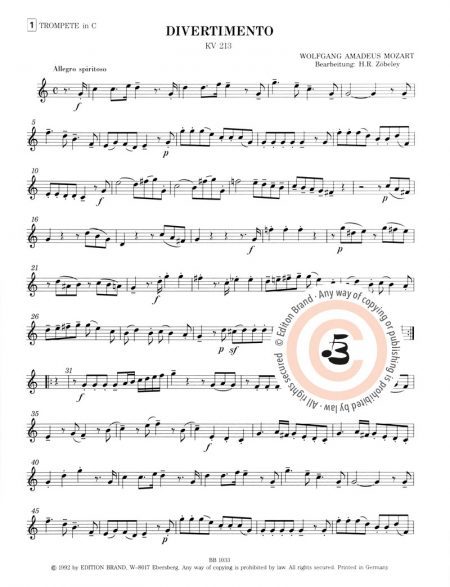 Wolfgang Amadeus Mozart<br>Divertimento F-Dur KV 213 – Bild 3