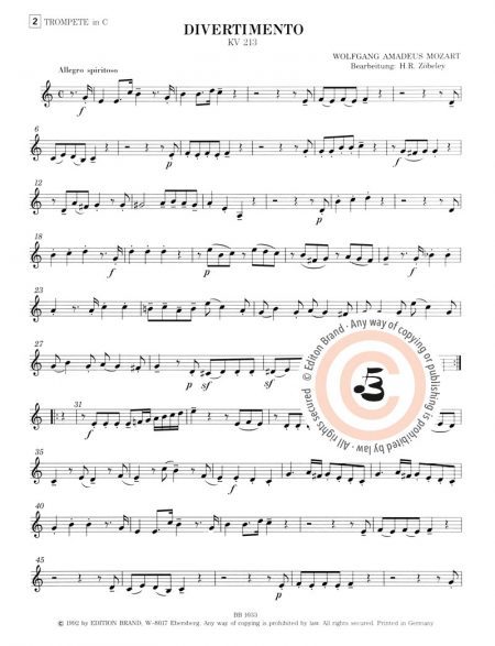 Wolfgang Amadeus Mozart<br>Divertimento F-Dur KV 213 – Bild 4