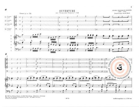 Georg Friedrich Händel <br>Ouverture, Adagio, Menuett und Marche D-Dur aus: „Occasional Oratorio« – Bild 2