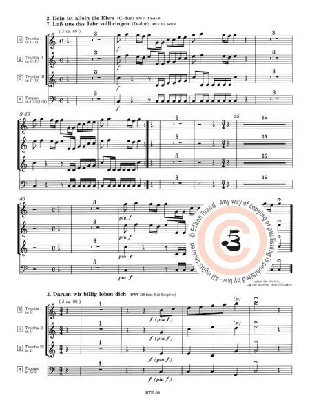 Johann Sebastian Bach<br>9 Choräle für 3 Trompeten, Pauken und Orgel – Bild 4
