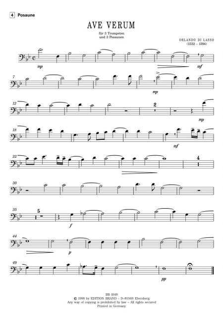 Orlando die Lasso<br>3 Posaunenquartette – Bild 4