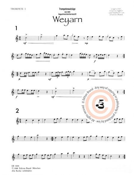 Anonym<br>Trompetenaufzüge aus Weyarn, Band 1 – Bild 3