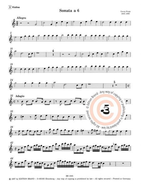 Georg Kopp<br>Sonata à 6 für 2 (Natur-)Trompeten, 2 Violinen, 2 Violen und Continuo – Bild 3