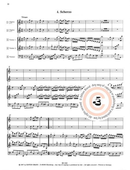 Franz Sparry<br>»Parthia ex C« für 2 (Natur-)Trompeten, 2 Violinen und Continuo – Bild 3