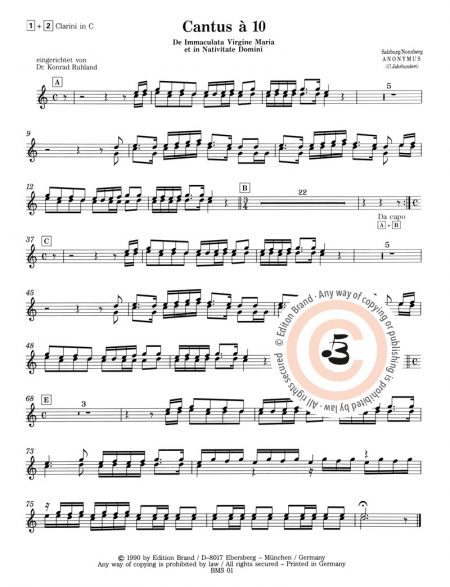 Anonym<br>Cantus à 10 für 2 Soprane, 6 Trompeten, Pauken und Basso continuo – Bild 4