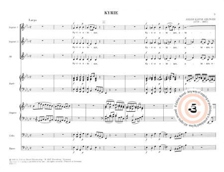 Johann Kaspar Aiblinger<br>Missa advocata nostra, »Harfenmesse« für 3-stimmigen Frauenchor (Knabenchor), Harfe, Orgel und B.c. – Bild 2