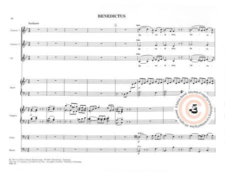 Johann Kaspar Aiblinger<br>Missa advocata nostra, »Harfenmesse« für 3-stimmigen Frauenchor (Knabenchor), Harfe, Orgel und B.c. – Bild 3