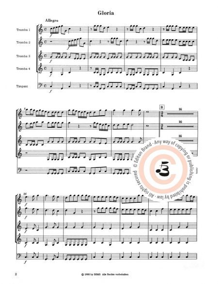 Pietro Torri<br>Missa »Santi Honorati Abbatis « in C für gemischten Chor, 4 Trompeten, Pauken und Streicher